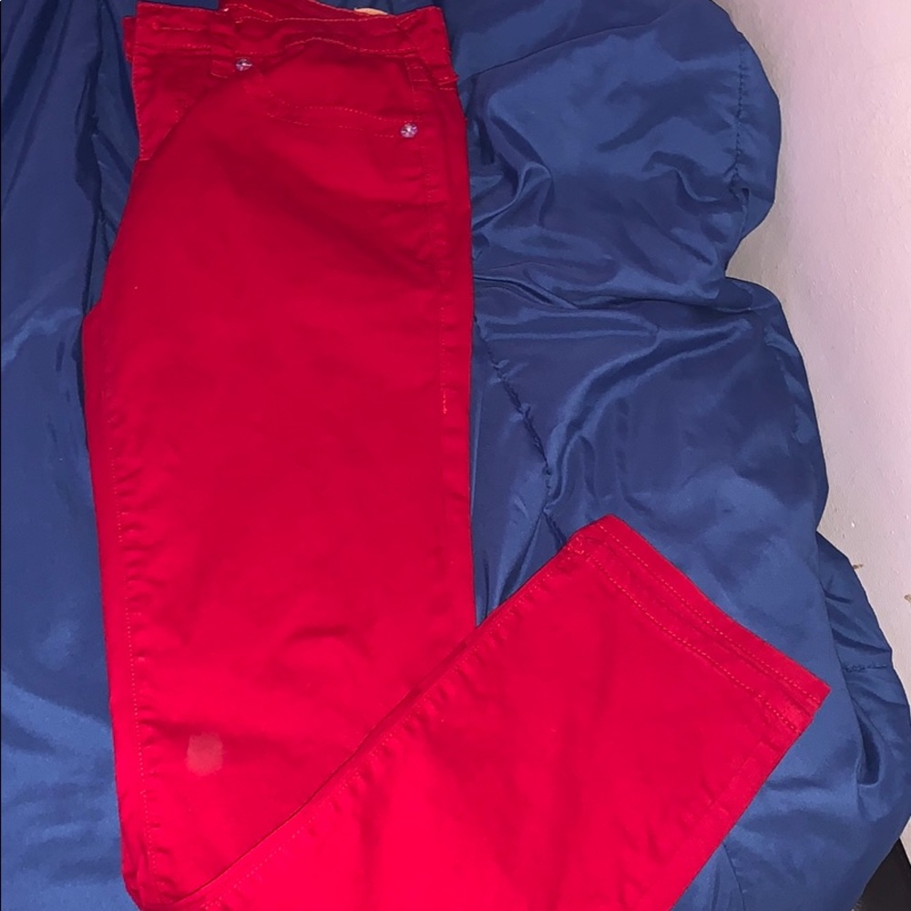 Red jeans